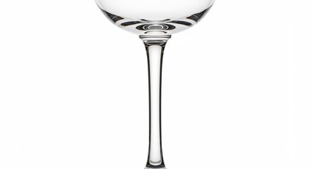 Elegant Clear Glass Stemware for Cocktails.