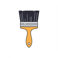 Flat Paint Brush Icon.