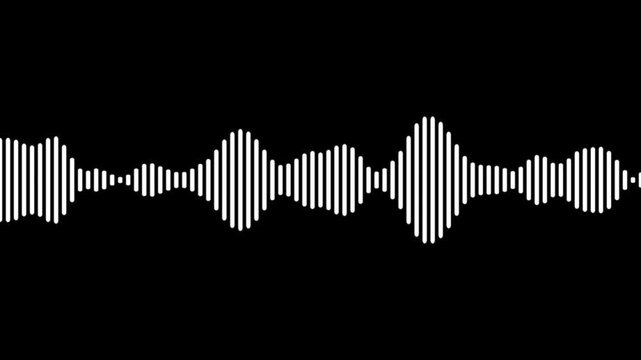 Sound wave pattern. Audio waveform for radio, podcast, music record, video, social media.