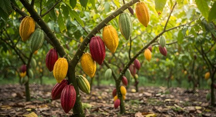 Golden yellow tulips flower in the garden during the spring season