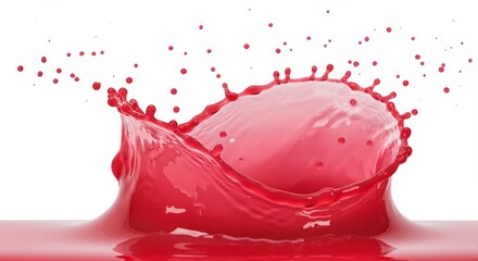 Red Liquid Splash Crown Formation.