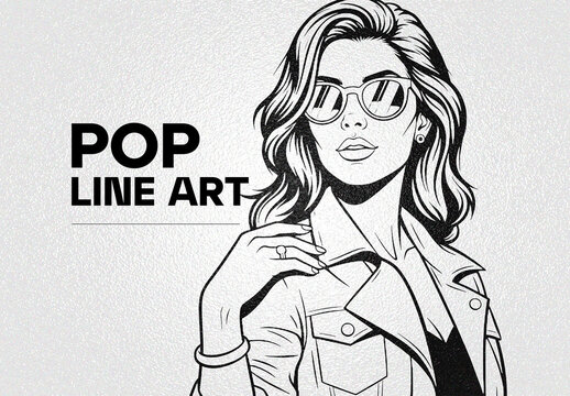 Pop Line Art Photo Effect