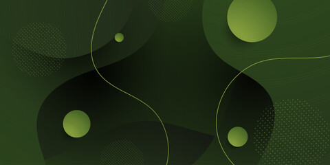 Abstract dark green fluid pattern background. Simple minimal abstract background with liquid element design.