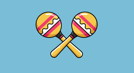 Maracas Flat Illustration