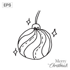 Christmas Ornament with Swirls and Stars