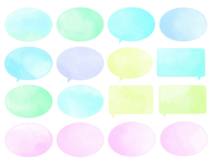 Gradient Neon Speech Bubbles Pack isolated on transparent background