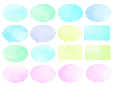 Gradient Neon Speech Bubbles Pack isolated on transparent background