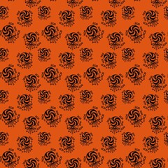 Halloween Seamless Patterns Orange Black Digital Paper
