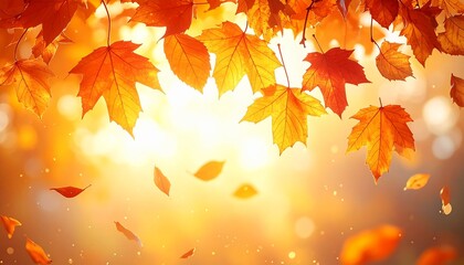 Nature & Plants - Autumn Leaves Falling in Wind