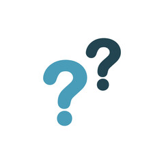 Question mark icon design template isolated