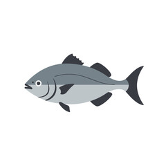 A stylized illustration of a fish, showcasing its streamlined shape and fins.