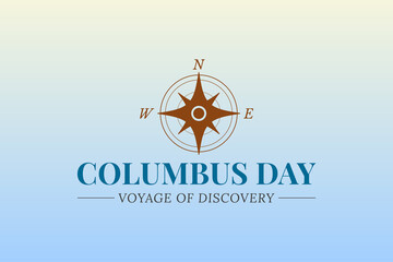 Columbus Day compass voyage of discovery design