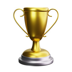 3D Golden Trophy Cup Winner Icon