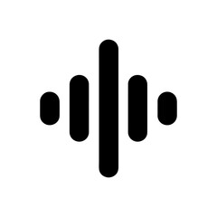 Voice recorder or waveform symbol icon — audio recording and speech technology symbol representing voice, sound, and communication
