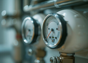 Control panel showing options for heating and cooling in a modern space