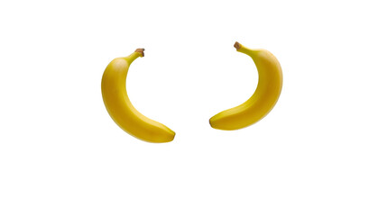 ropical banana illustrates organic beauty isolated on white