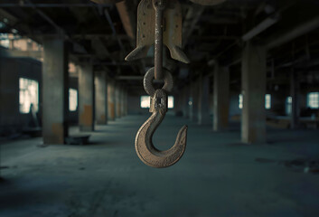 工場の錆びたクレーン