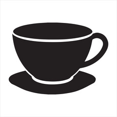 tea cup icon vector silhouette
