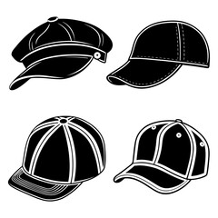 set of baseball caps