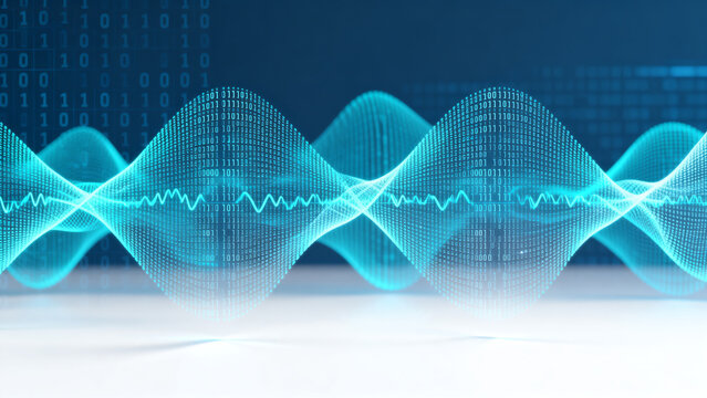 Digital waveforms and binary code - Powered by Adobe