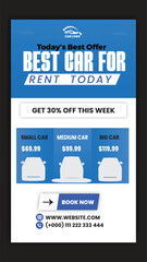 Naklejka premium Car Rental Instagram Story Template Design