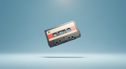 Floating Audio Cassette Tape