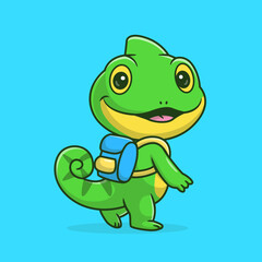 funny chameleon cartoon
