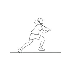 One continuous line drawing of badminton illustration. Badminton is a racquet sport played using racquets to hit a shuttlecock across a net. Sport theme design vector concept.