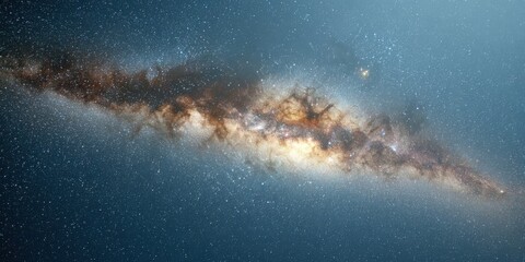 High-Quality Cosmic Milky Way Galaxy with Red Carpet Swirling Stars for Modern Space Exploration Campaigns and Inspiring Science Marketing Content