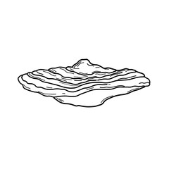 Fototapeta premium Detailed Line Drawing of a Medicinal Mushroom