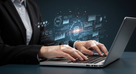 パソコンを操作するビジネスマン、ビジネスウーマンの手のアップ