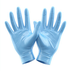 Obraz premium blue gloves isolated on white