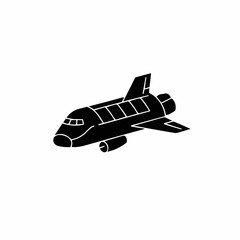 Simple Silhouette of a Futuristic Spacecraft