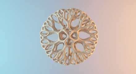 Abstract Circle Object with Rounded Branches