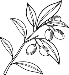 Black and White Leafy Sprout Drawing