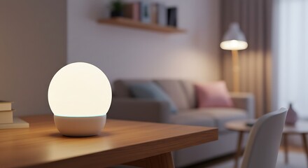 Lamp on Table in Living Room