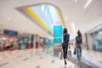 Abstract bokeh background Shanzhen modern shopping mall