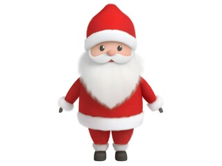 Santa Claus standing isolated,Jolly Santa Claus Isolated on White, Santa Standing Vector Illustration.