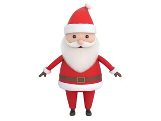 Santa Claus standing isolated,Jolly Santa Claus Isolated on White, Santa Standing Vector Illustration.