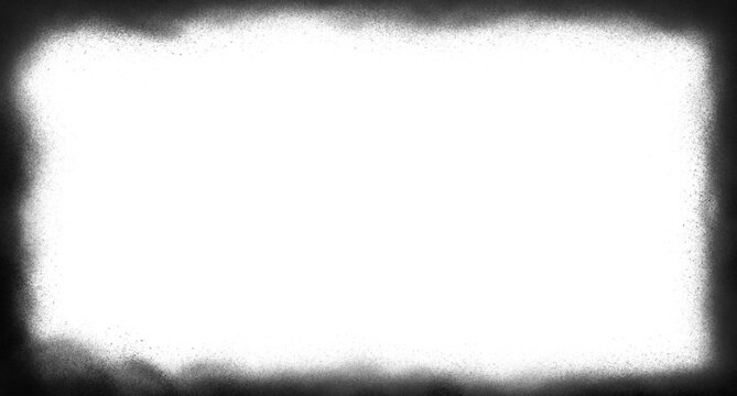 Abstract Black Ink Spray Frame Design