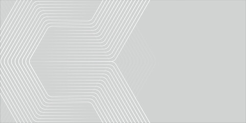 creative white glowing geometric lines on gray background. Modern shiny blue hexagon lines pattern. vector