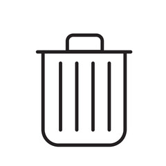 metal trash can icon