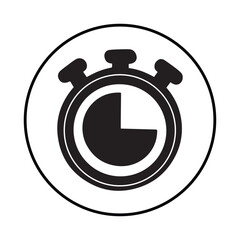Clock icon silhouette Clock illustration