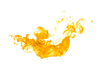 golden fire flame isolated on a white background, perfect for graphic design, photo editing, energy and luxury concepts, creative artwork, and digital visual effects in high resolution.