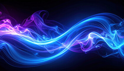 Fototapeta premium Captivating abstract background of blue and purple light swirls, ideal for technology or energy themed projects