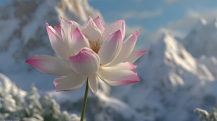 Close-up shot of a lotus flower