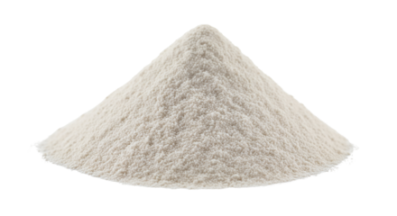 Coconut flour, white background isolated