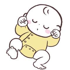 眠る赤ちゃんのイラスト