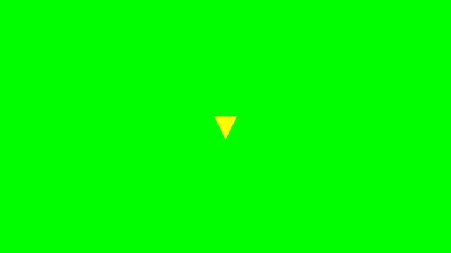 Animated Arrow Icon Pointing Upwards - Modern Call to Action (CTA) and UI Element 4K Loop on Green Screen