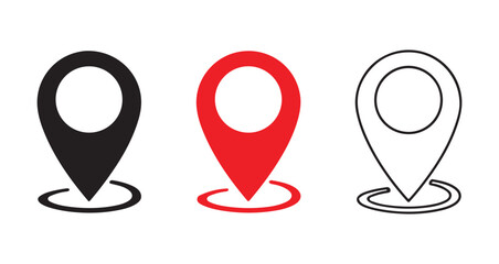 Location map pin icon. Map pointer vector
